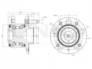 Ступица задняя (с ABS) HUB-20015 UNIO