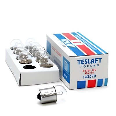Лампа 12V R10W BA15s 130лм Стандарт TESLAFT (Россия) 143070 TESLAFT
