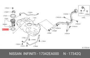 Упаковка 17342-EA000 17342-EA000 NISSAN