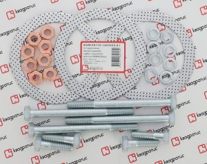 Прокладка КАМАЗ-ЕВРО металлорукава трубы глушителя комплект полный (прокл.,болты KVM-54115-1203023-01 KVADRATIS