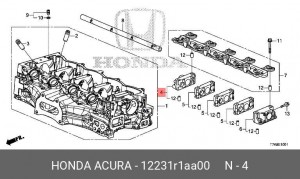 КОМП. ДЕРЖАТЕЛЯ, ОСЬ КОРОМЫСЕЛ (№1) 12231R1AA00 12231R1AA00 HONDA