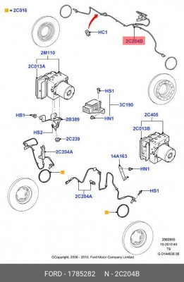 датчик ABS задний правый!\ Ford Transit 2.2/3.2TDCi 06-14 1 785 282 FORD