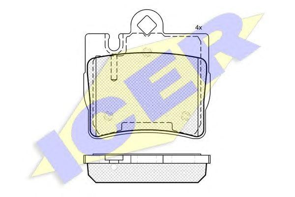 181390 колодки дисковые задние !\ MB W220 2.8-6.0/3.2CDi 98> 181390 ICER