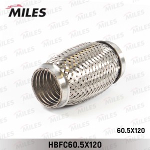 Труба гофрированная (гофра) внутренним металлорукавом 60.5X120 (BOSAL 265-587) H HBFC60.5X120 MILES