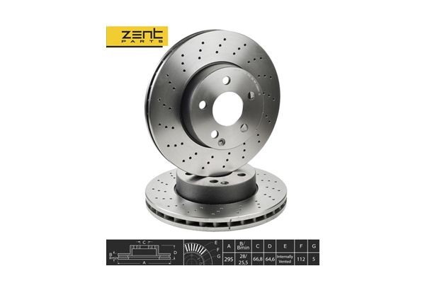 диск тормозной передний MB W204/S204/A207/C207 2.0-3.0/2.0-2.5CDi 07> Z06086 ZENTPARTS