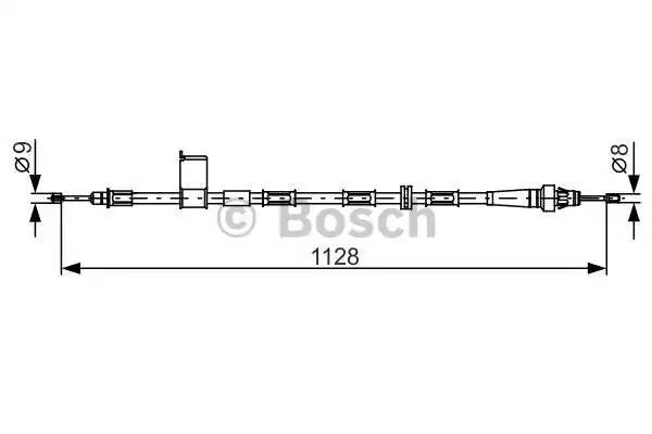 Шланг тормозной PEUGEOT 106 (91-96) CITROEN задний левый/правый BOSCH 1 987 482 363 BOSCH