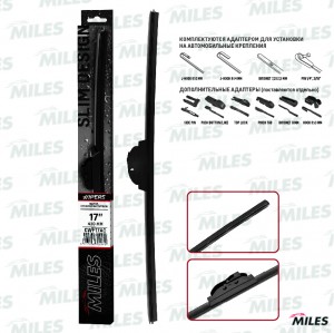 Щетка стеклоочистителя 430мм бескаркасная (HOOK 9x3/9x4, PIN 1/4, 3/16) CWF17AC CWF17AC MILES