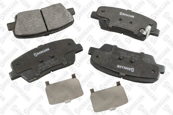 колодки дисковые з.!с ан. пл.\ Geely, Hyundai Santa Fe, KIA Sorento 2.4/2.0D/2.2 000-287B-SX STELLOX