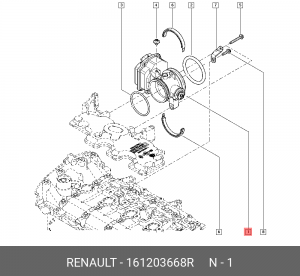 Заслонка дроссельная RENAULT 161203668R RENAULT