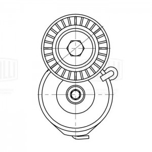 Ролик привод. ремня Opel Astra H (04-)/Zafira B (05-) 1.9d (-2012) (с натяж. мех CM 5328 TRIALLI
