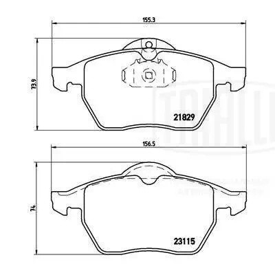 Колодки торм. Opel Vectra B (95-) диск. перед. (PF 4312) PF4312 TRIALLI