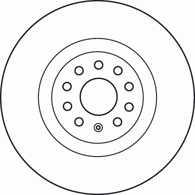 Диск тормозной VW Golf (12-) AUDI A3 (12-) SKODA Octavia (12-) передний вентилир DF6133S TRW