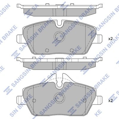 Колодки тормозные дисковые BMW E81/E82/E87/E88, Mini One 1.6i-2.0i/1.8D 04 SP224 SP2245 SANGSIN