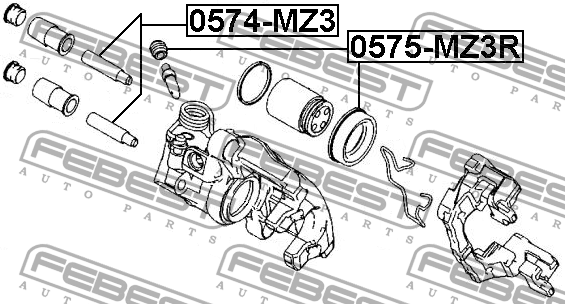 Ремкомплект суппорта 0575-MZ3R 0575-MZ3R FEBEST