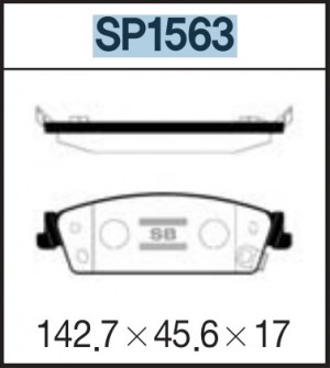 Колодки тормозные CADILLAC Escalade (06-) задние (4шт.) SANGSIN SP1563 SANGSIN