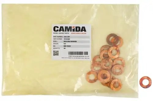 Шайба трубки медная ВАЛДАЙ, ПАЗ дв. Cummins ISF3.8 3932484 - CAMIDA 143130 CAMIDA