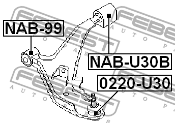 Сайлентблок NAB-U30B NAB-U30B FEBEST