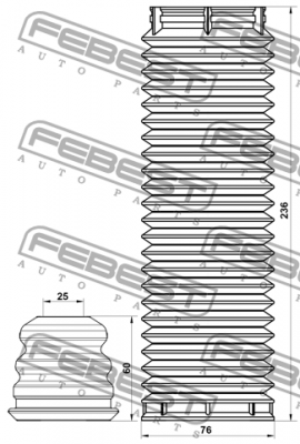 Пыльник передн амортизатора с отбойником комплект FORD FOCUS 2011­2015 FDSHB-FOC FDSHB-FOCIIIF-KIT FEBEST