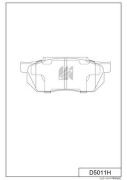 Колодки тормозные дисковые пер. Honda Civic 1.3-1.6 87-91 D5011H D5011H MK KASHIYAMA