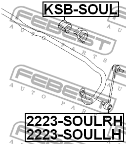 Втулка стабилизатора HYUNDAI Solaris KIA Rio (11-) переднего FEBEST KSB-SOUL FEBEST