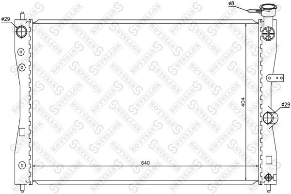 радиатор системы охлаждения!\ Mitsubishi Colt, Smart Forfour 1.1/1.3/1.5 04> 10-26695-SX STELLOX