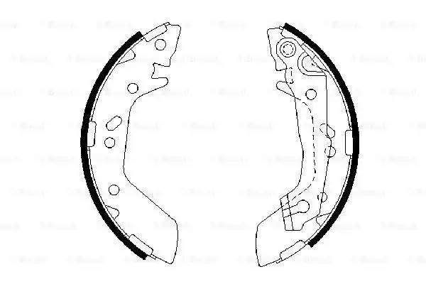 Колодки тормозные HYUNDAI Accent (ТАГАЗ) задние барабанные (4шт.) BOSCH 0 986 487 655 BOSCH