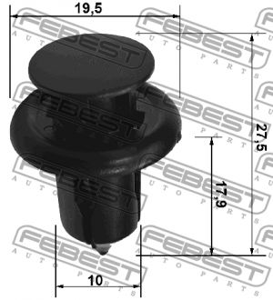 Клипса MAZDA 3 BK 2003-2008 88570-043 88570-043 FEBEST