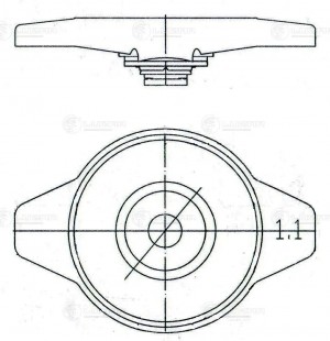Крышка (пробка) радиатора для ам Toyota,Suzuki,Subaru,Mazda,Honda 1.1 bar (мал.  LL 1902 LUZAR