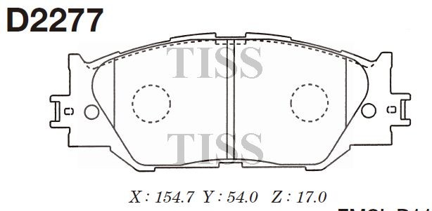 Колодки тормозные дисковые D2277 D2277 MK KASHIYAMA