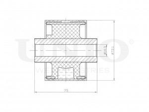 Сайлентблок задний переднего нижнего рычага Nissan Teana (L33R) 14-, Murano (Z51 RMP-20591 UNIO