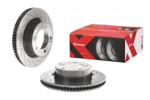 Диск тормозной передний перфорированный TOYOTA LAND CRUISER 200 09.A966.1X 09A9661X BREMBO