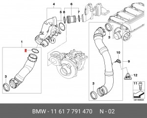 кольцо уплотнительное!\ BMW M47/M57/M57M2 All 11 61 7 791 470 BMW