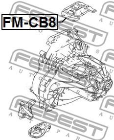 Опора двигателя левая FM-CB8 FM-CB8 FEBEST