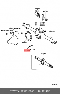 ПРОБКА СЛИВНАЯ 90341-18040 90341-18040 TOYOTA