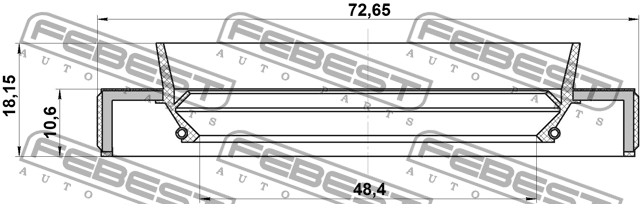 Сальник привода 95HBY-50731118L 95HBY-50731118L FEBEST