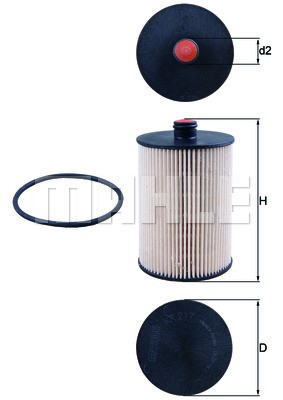 Фильтр топливный KX217D MAHLE KNECHT