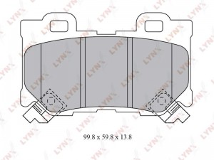 Колодки тормозные дисковые задние BD-5743 LYNXAUTO