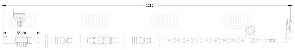 Датчик износа колодок Land Rover Discovery III (04-) перед. L=1210 (PFS 0218) PFS 0218 TRIALLI