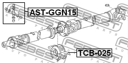Крестовина карданного вала TOYOTA LAND CRUISER PRADO 120 2002-2009 (29x48) AST-G AST-GGN15 FEBEST