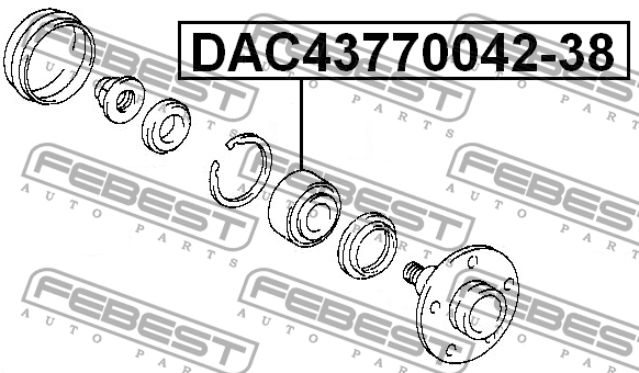 Подшипник ступицы TOYOTA PREVIA 1990.05-1999.12 DAC43770042-38 DAC43770042-38 FEBEST