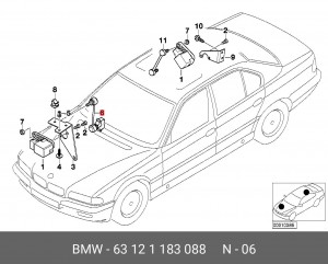 Угловой шарнир Пд 63121183088 63 12 1 183 088 BMW