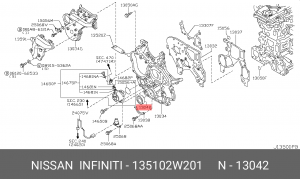 сальник к/в передний!\ Nissan Patrol/Terrano 3.0DTI ZD30DDTi 00> 13510-2W201 NISSAN