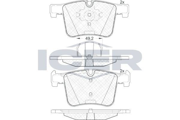 182020 колодки дисковые передние !\ BMW X3 F25 3.0/2.0d 10># 182020 ICER