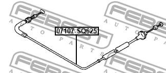Трос привода дроссельной заслонки SUZUKI GRAND VITARA 1998-2006 07107-SQ625 07107-SQ625 FEBEST