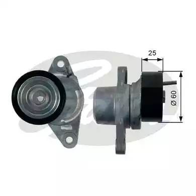 Ролик приводного ремня RENAULT Sandero (09-) (1.4/1.6) натяжителя GATES T39163 GATES