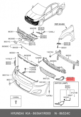 Заглушка 865641R000 HYUNDAI KIA