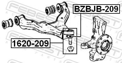 Опора шаровая 1620-209 1620-209 FEBEST