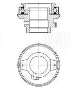 Муфта выкл. сцеп. КамАЗ Компас 9 (22-)/JAC N75/N80/N90 с двиг. Cummins ISF 3.8 ( CT0711 TRIALLI