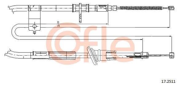 трос ручника л.\ Hyundai Accent 95> 92172511 COFLE