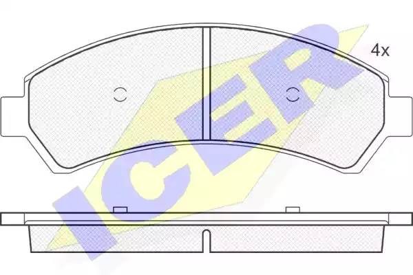 181410 колодки передние дисковые!\ Opel/Chevrolet 181410 ICER